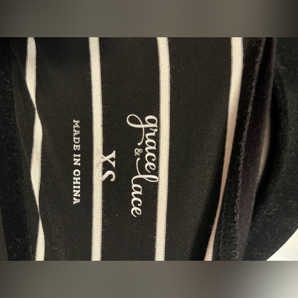 Grace and Lace vneck stripped shirt. - Picture 2 of 3